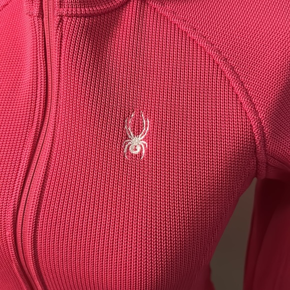 **SOLD ON MERCARI **Spyder pink women’s full zip jacket with hood size small - Picture 2 of 9